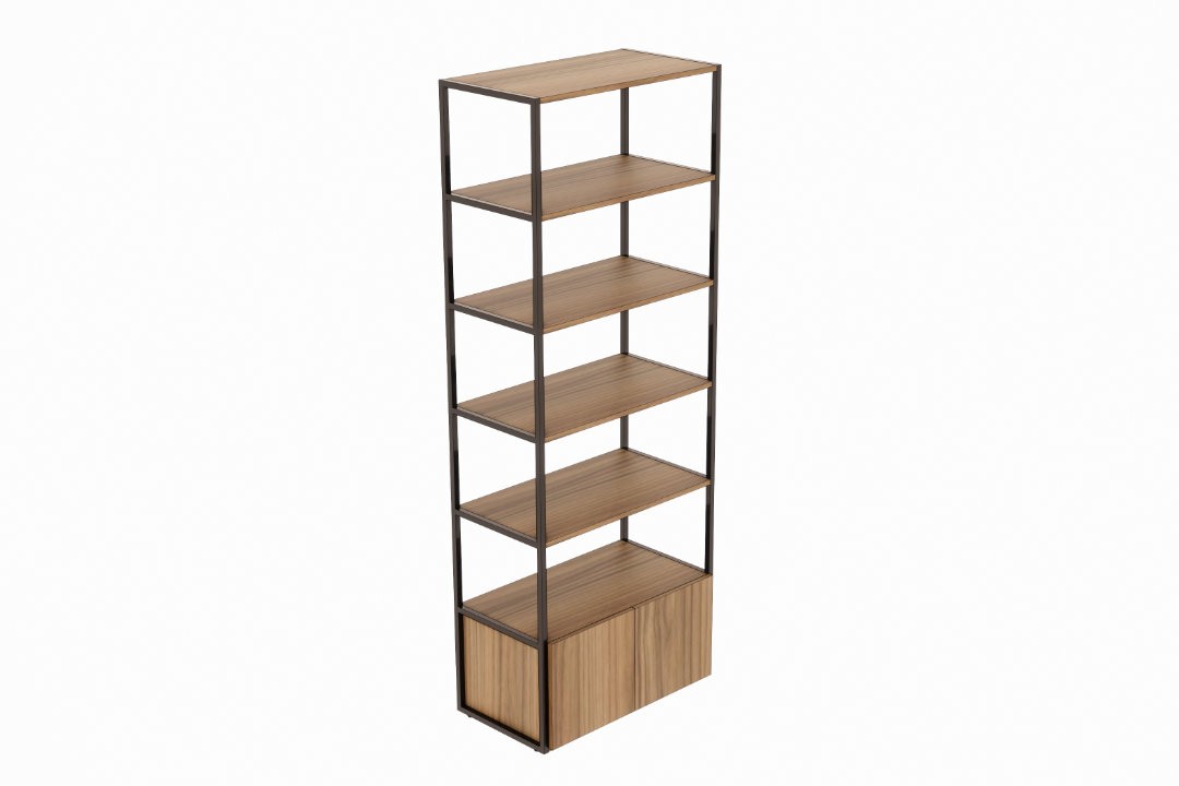 Estante extra alta industrial com portas baixas 80 cm Soho